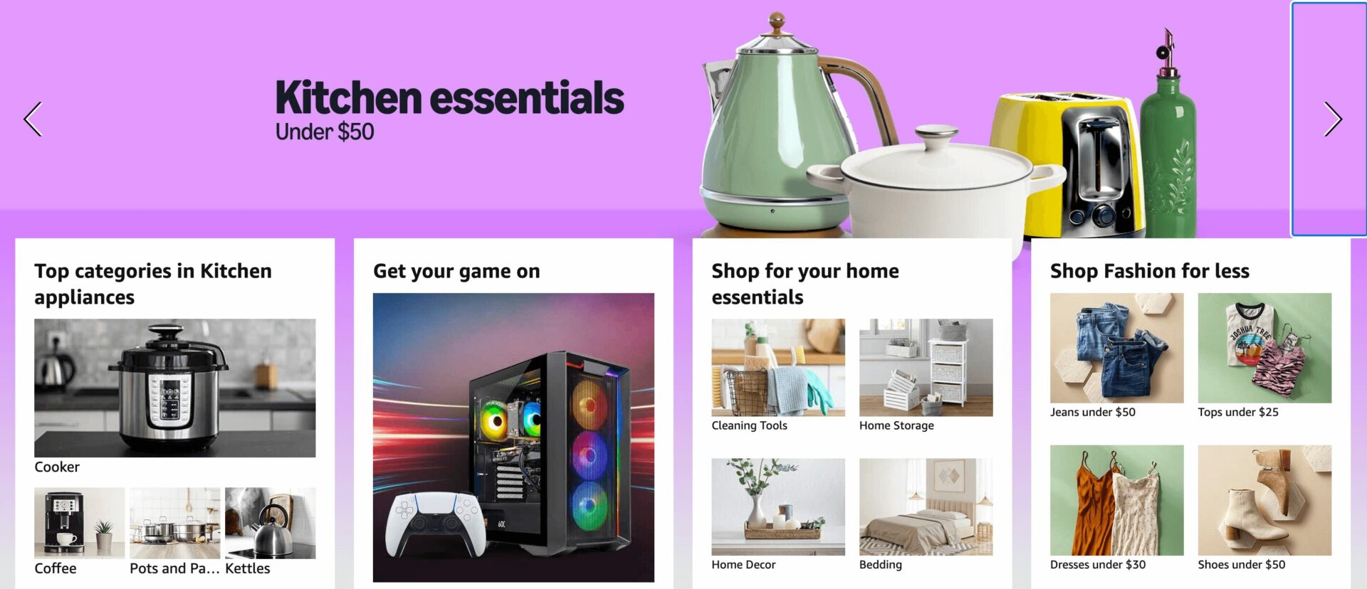 Amazon personalization example