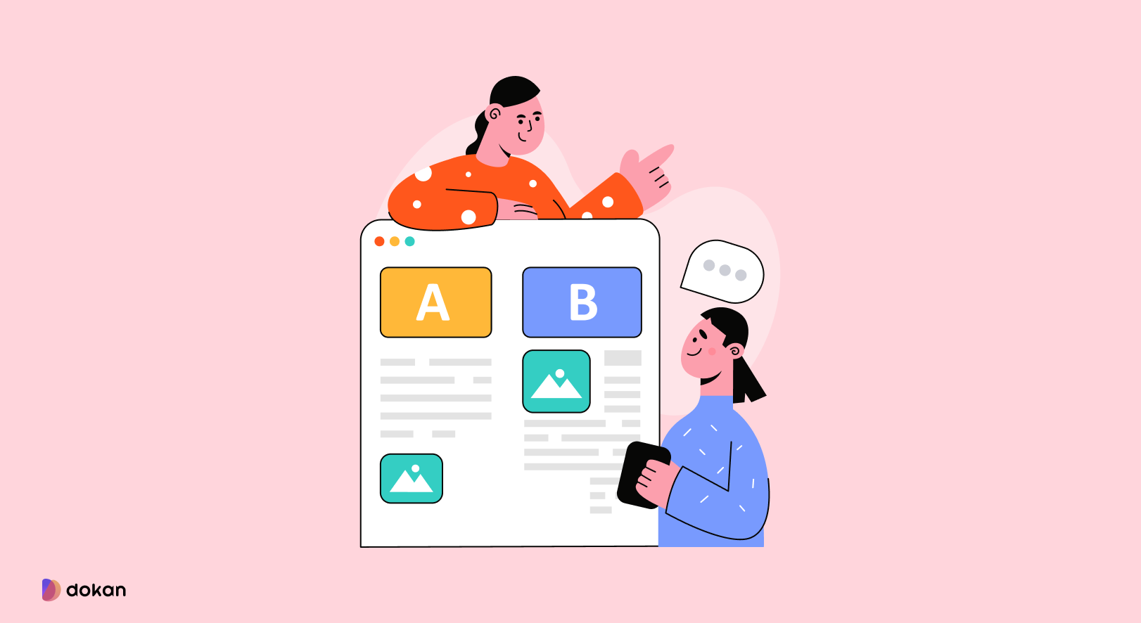 This is an illustrationof a/b testing
