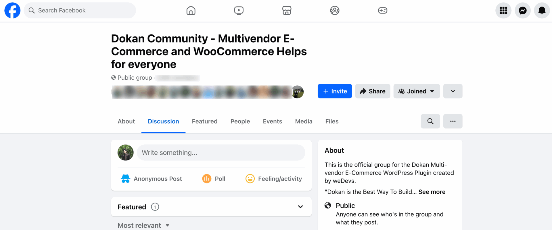 Dokan Facebook community