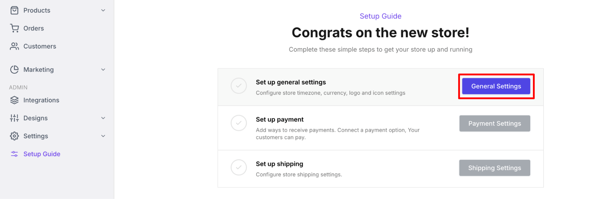 Congratulations interface of the Dokan Cloud Store