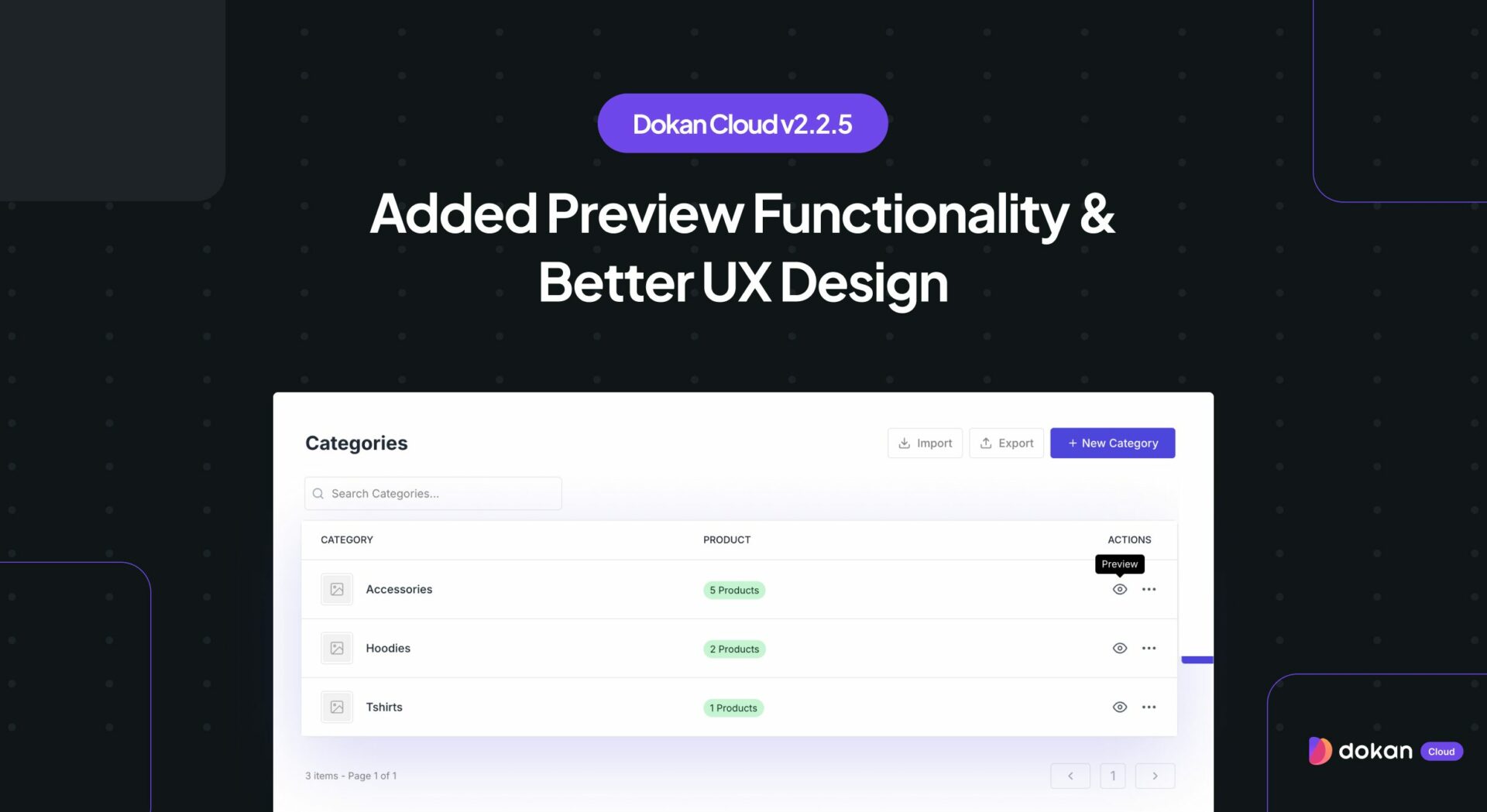 New Preview Functionality for Categories & Collections