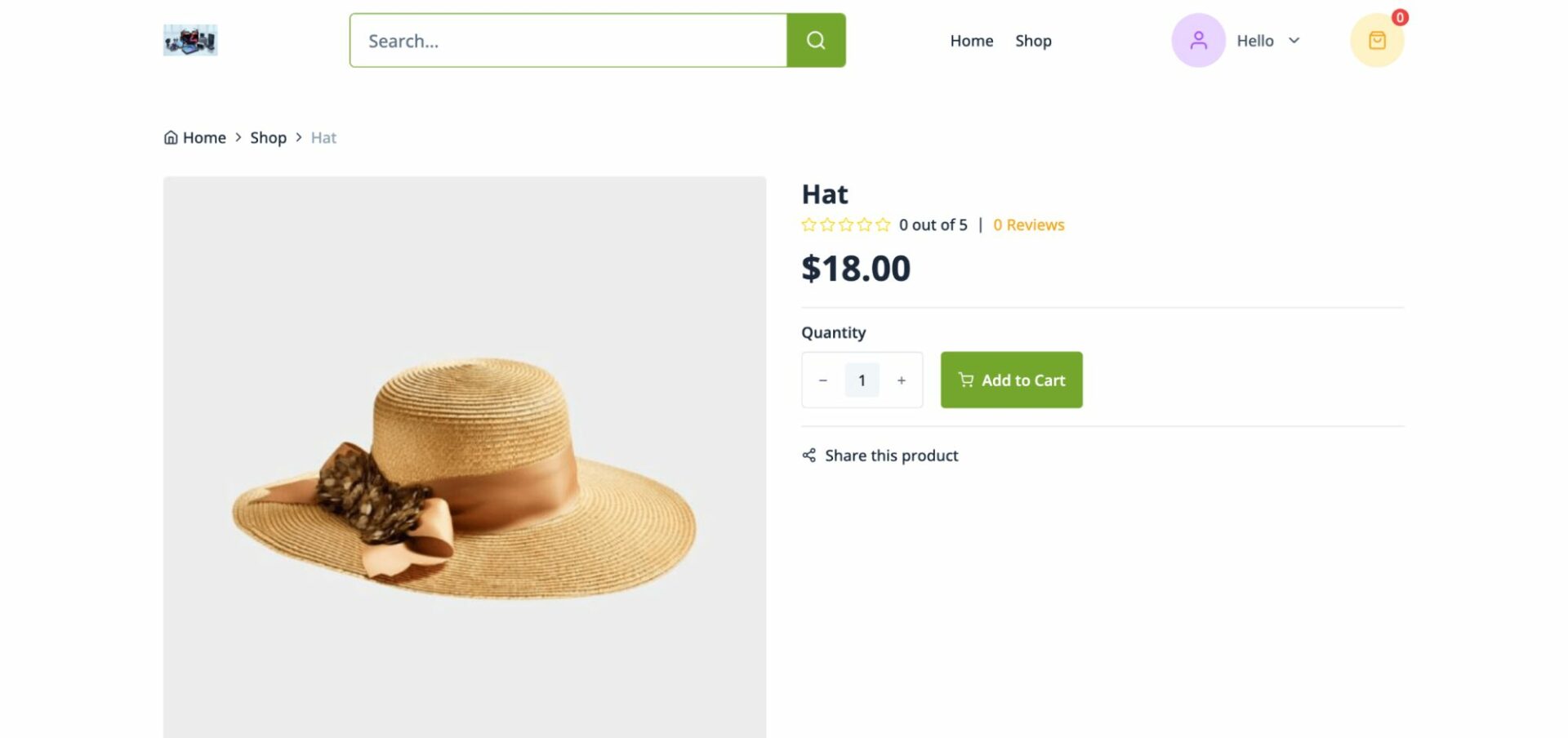 This is the preview of a product which is a hat