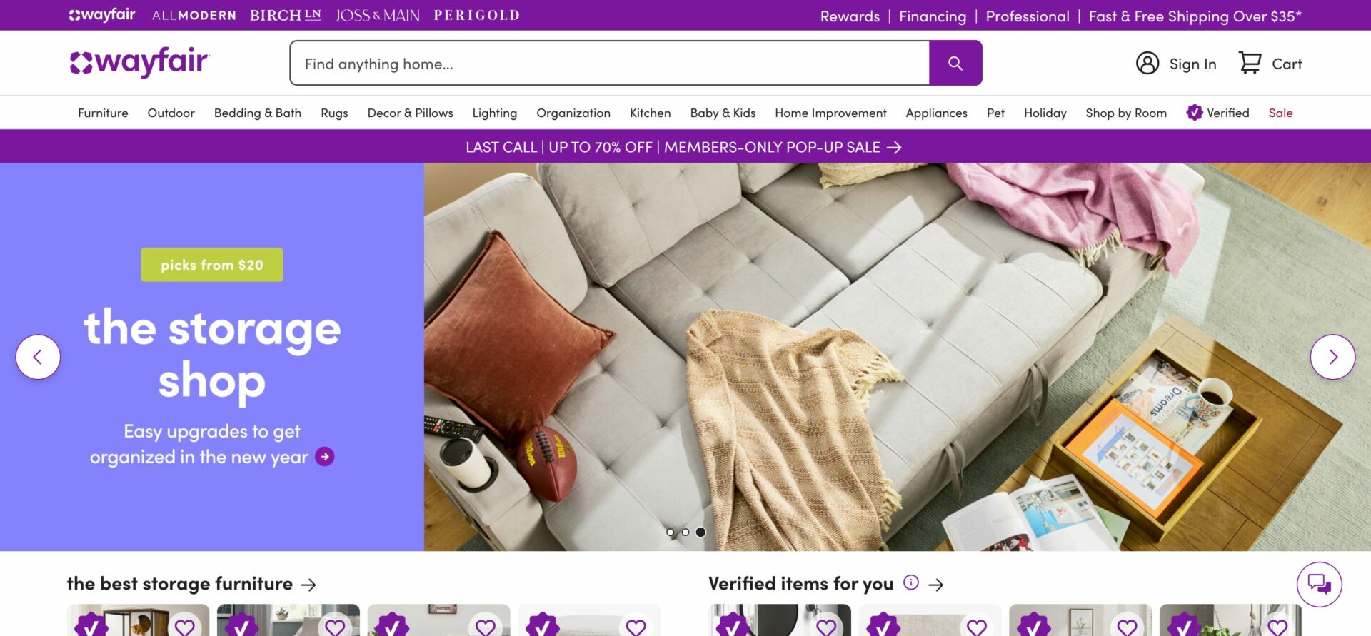Wayfair eCommerce marketplace