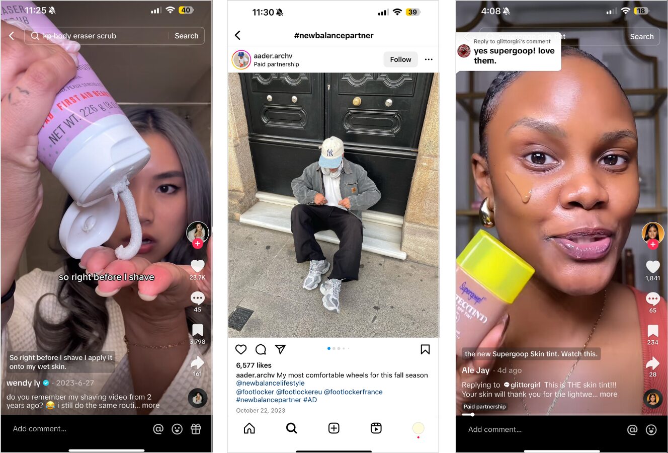 An illustration to influencer marketing example