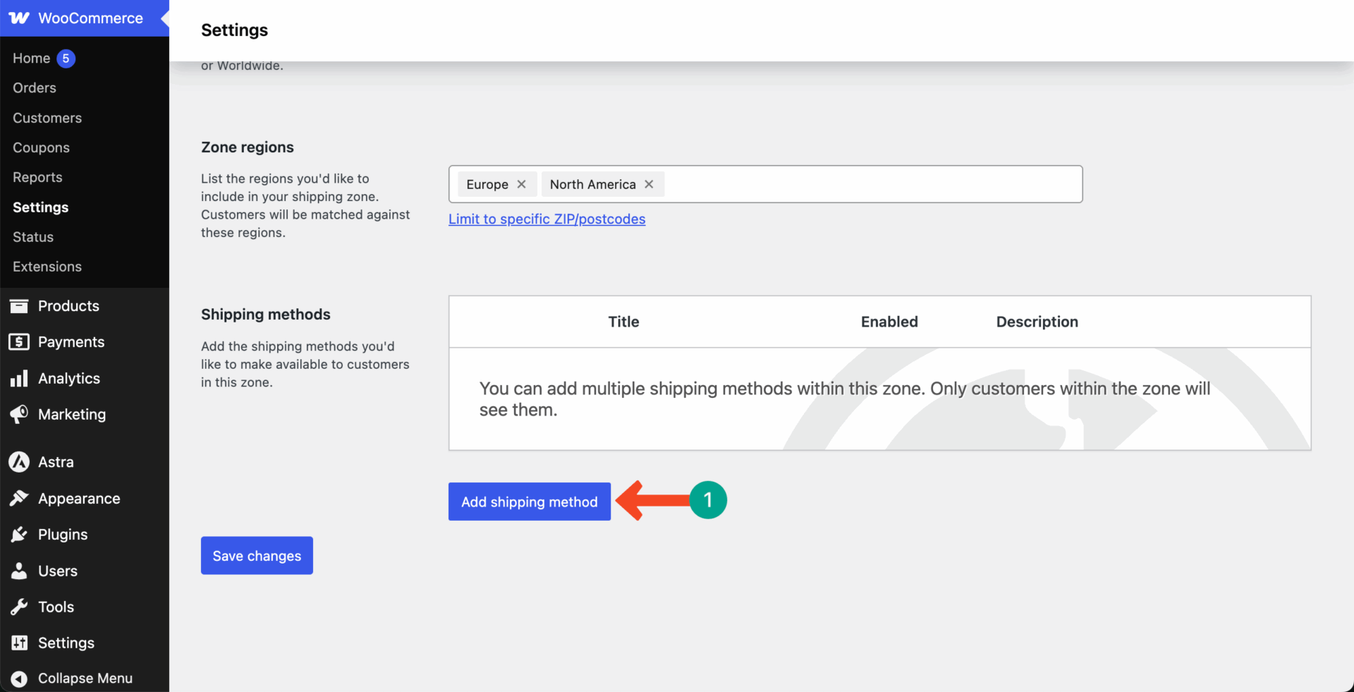 Add shipping method
