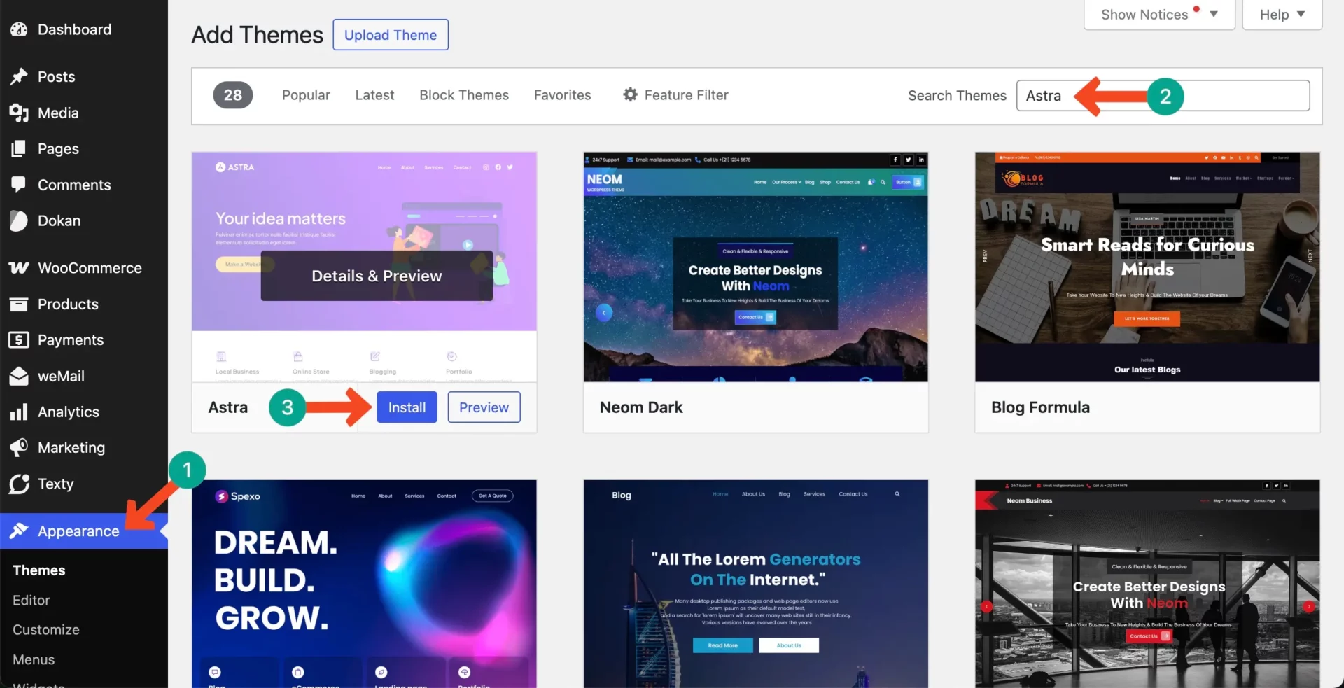 Theme Select and Design