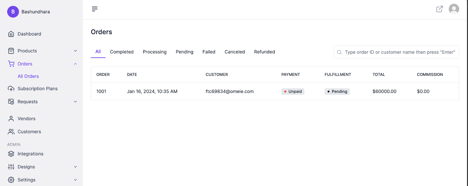 order management dokan cloud