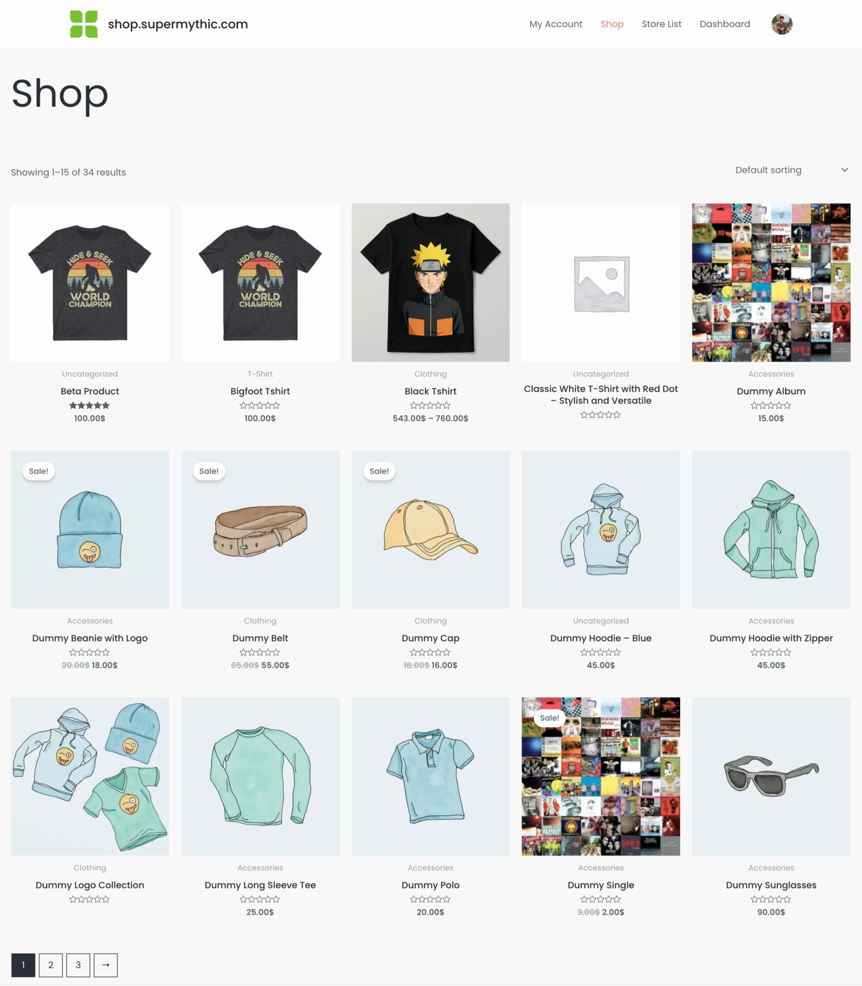 This is a screenhot of the marketplace