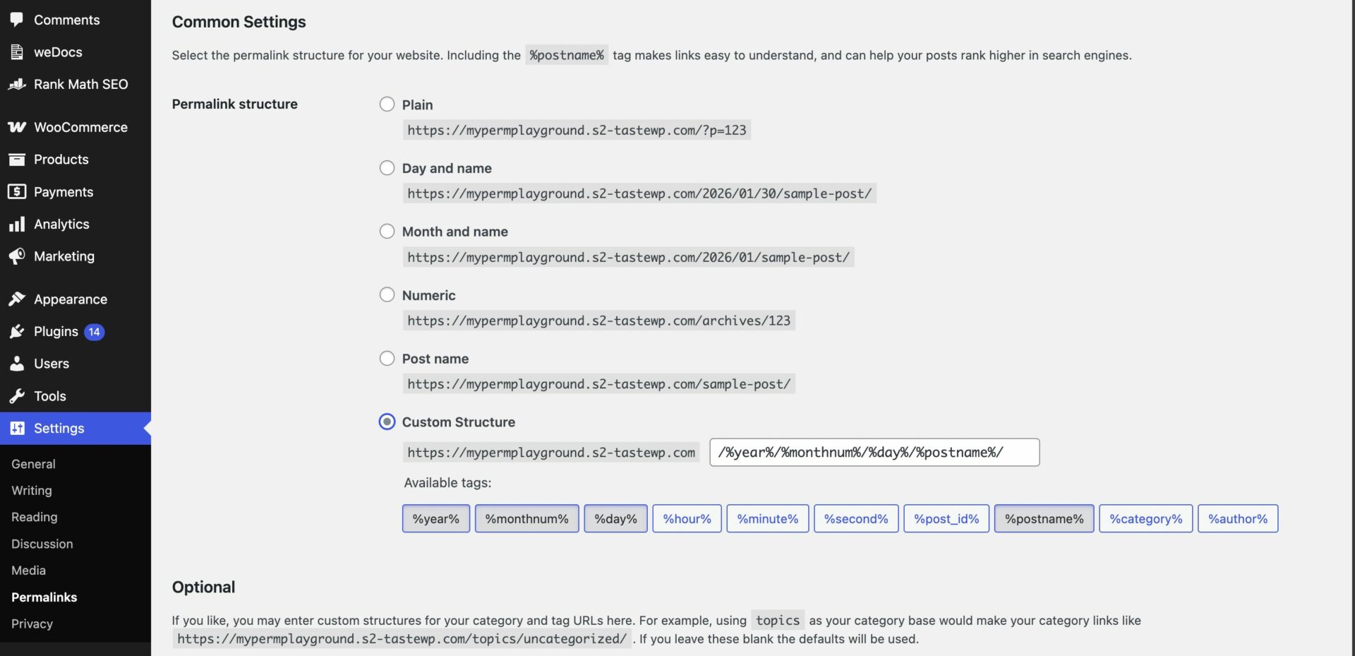 This is a screenshot of permalink