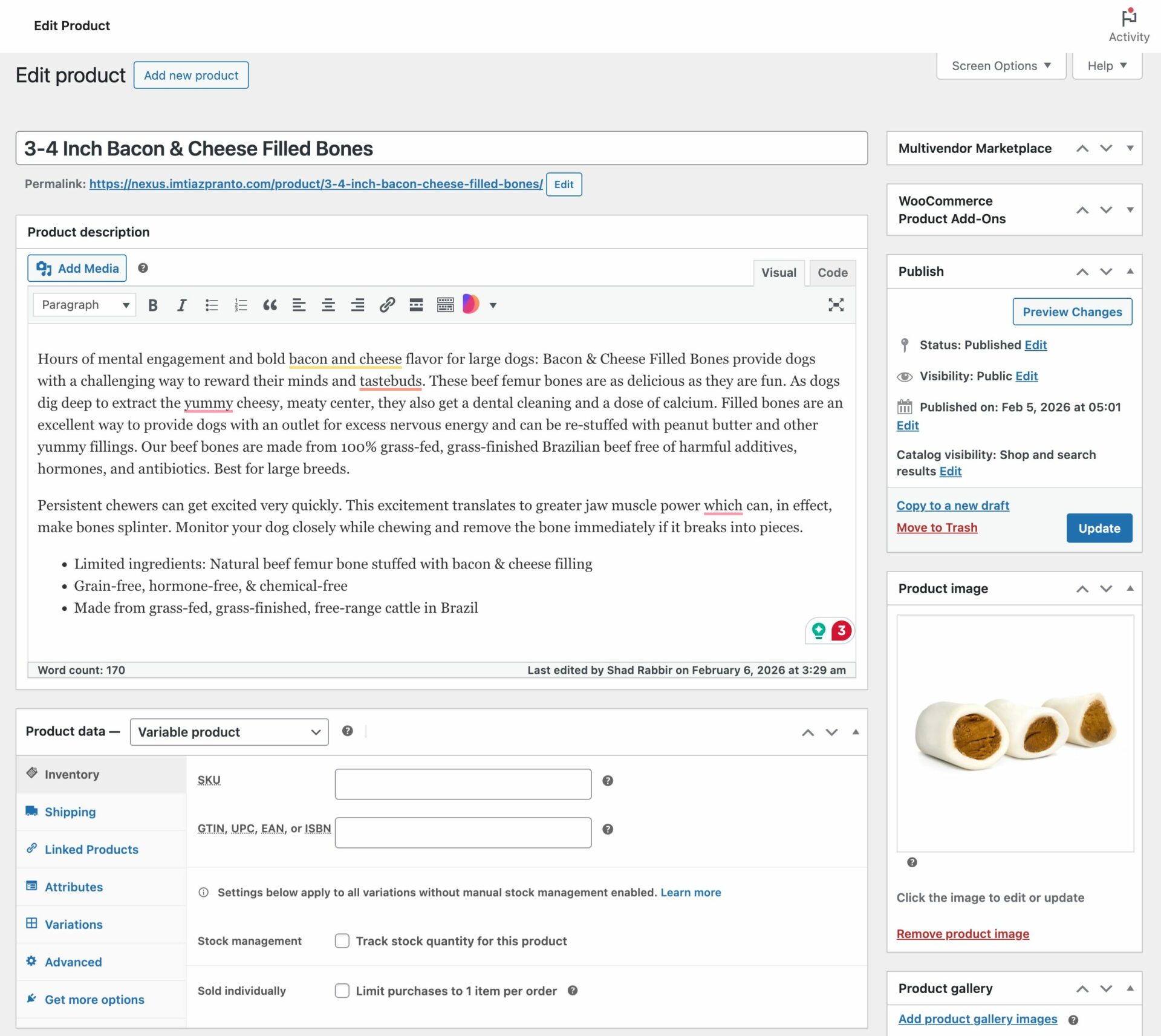 This is a screenshot of adding product