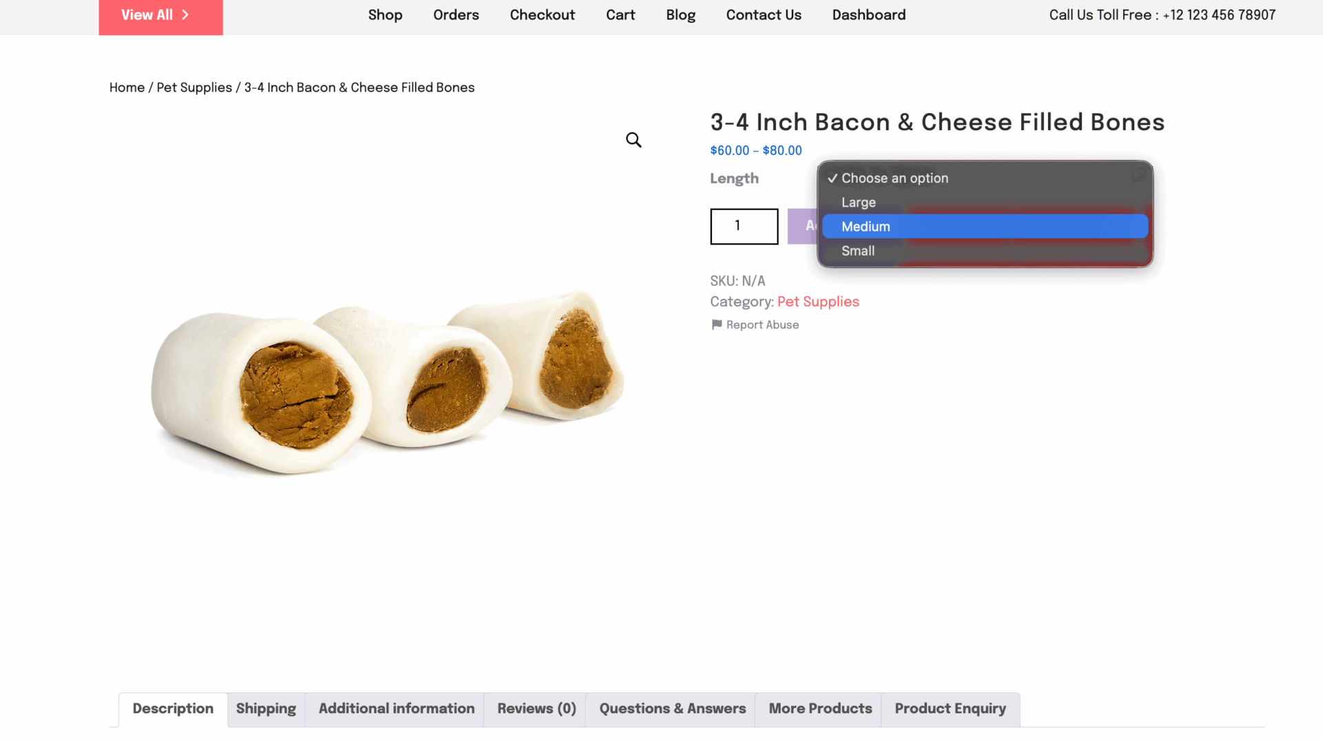 This is a screenshot of product variations