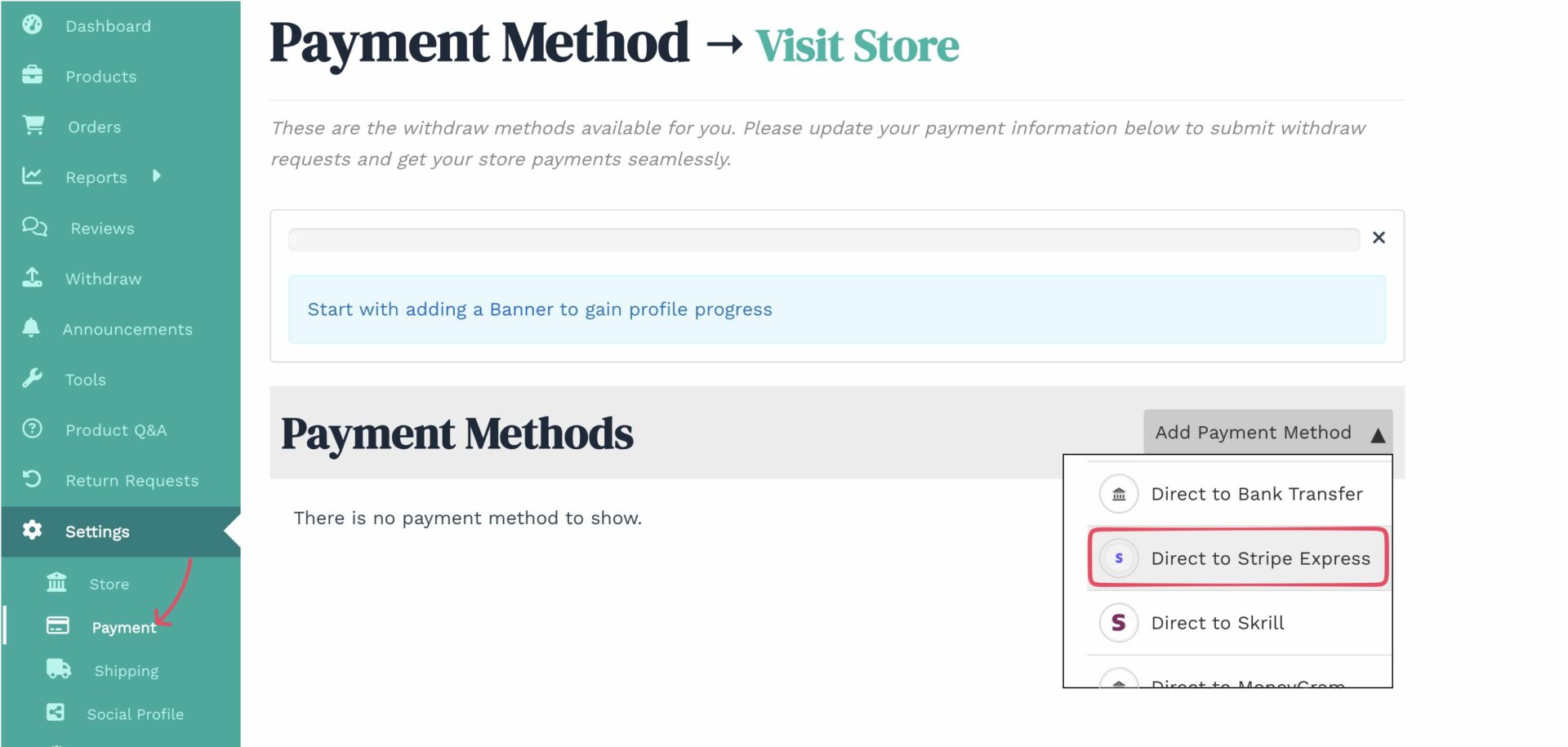Connect Your Account to the Dokan Stripe Express Module