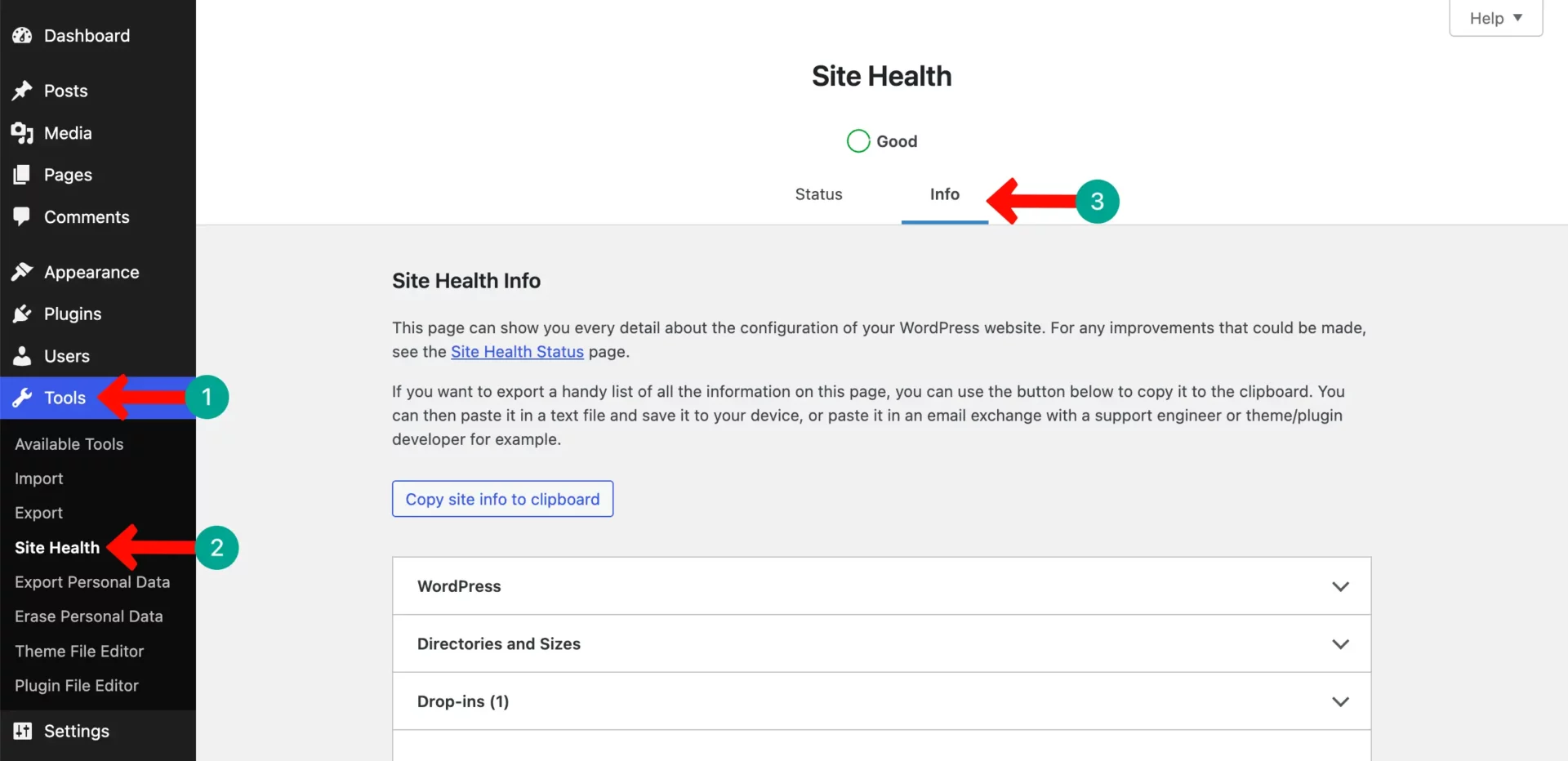 Check the Site Health of Your WordPress