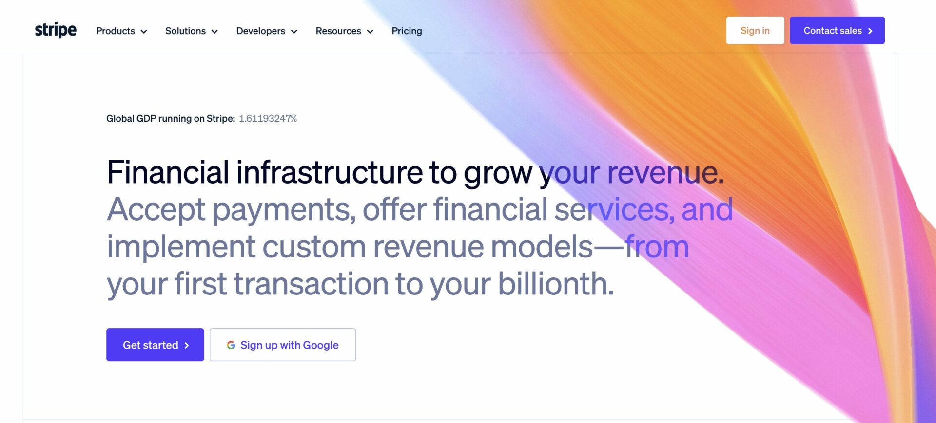 Stripe Homepage