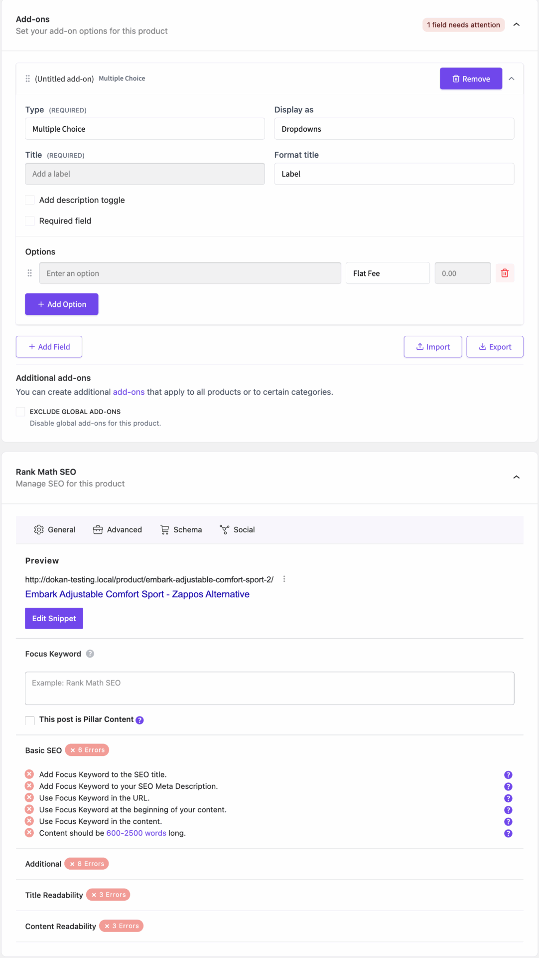 Vendor Dashboard_product form manager