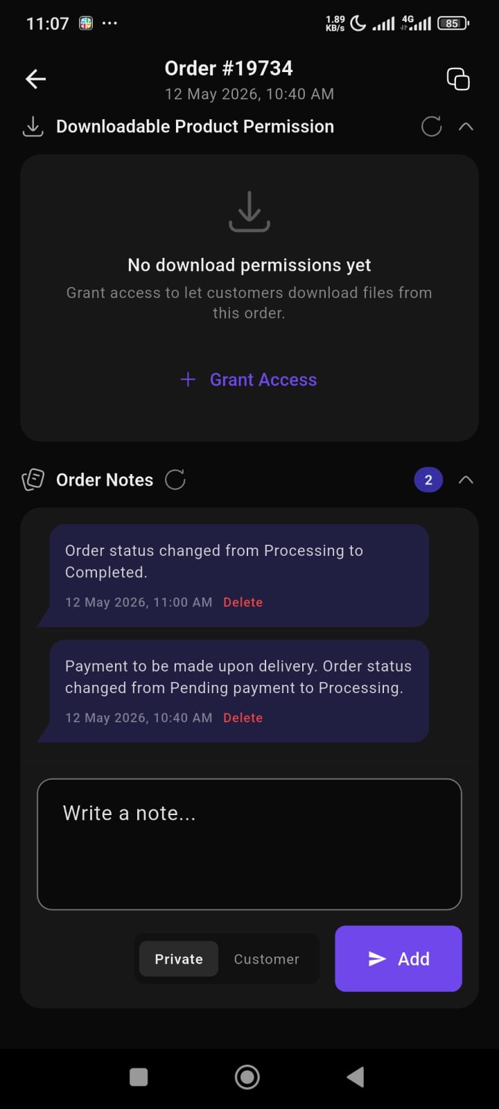 Dokan Vendor App order management