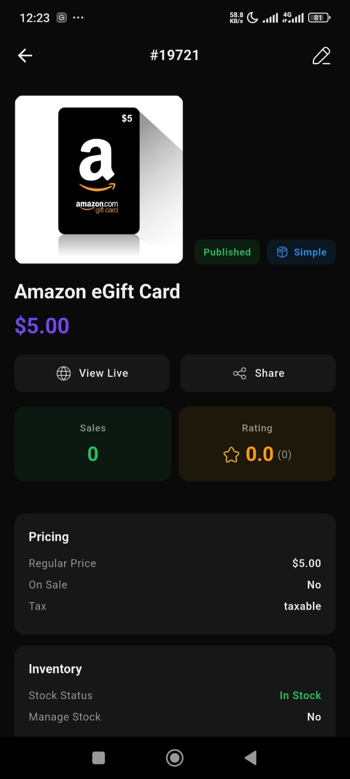 Dokan vendor app product details