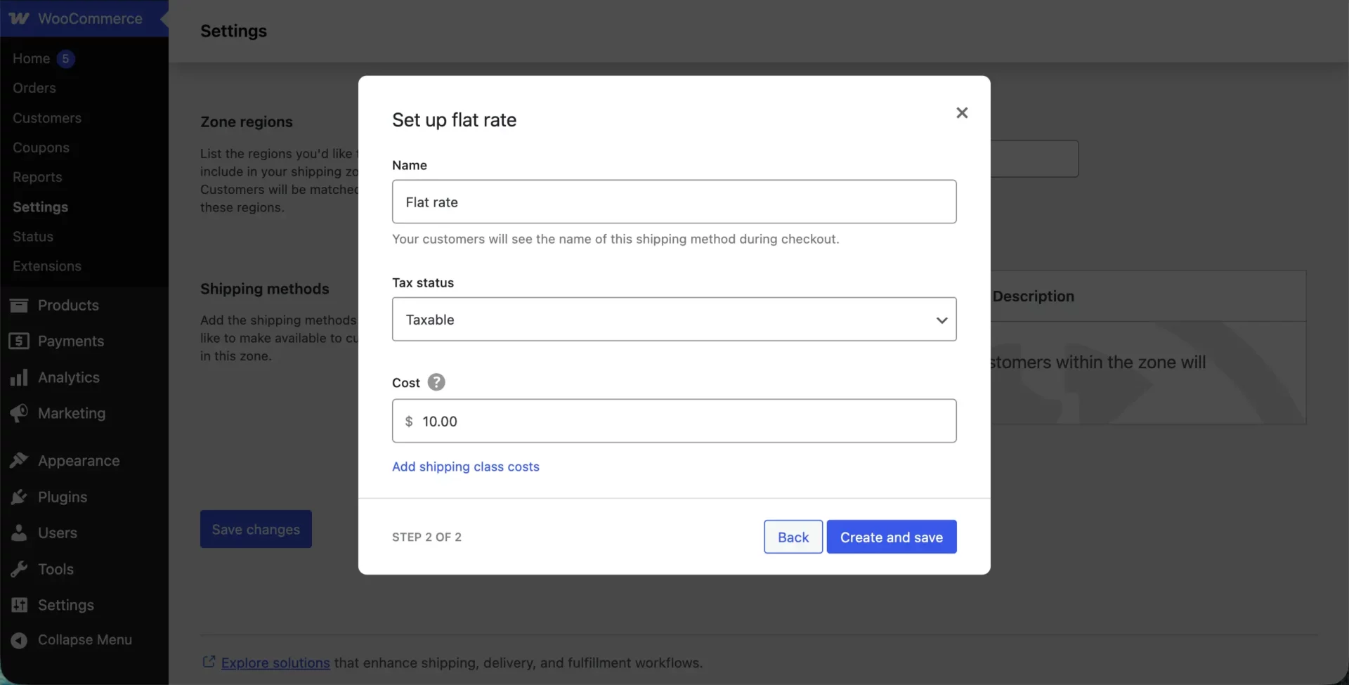 Add a shipping rate