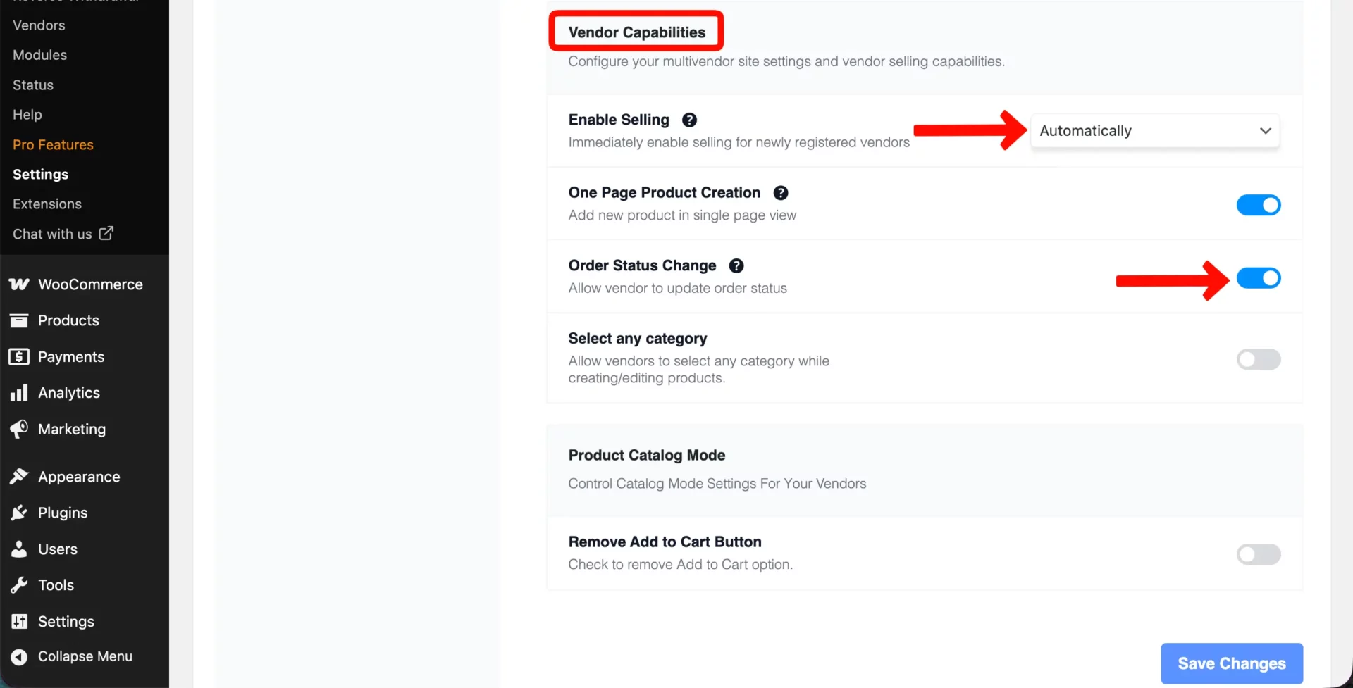 Customize Vendor's Capabilities