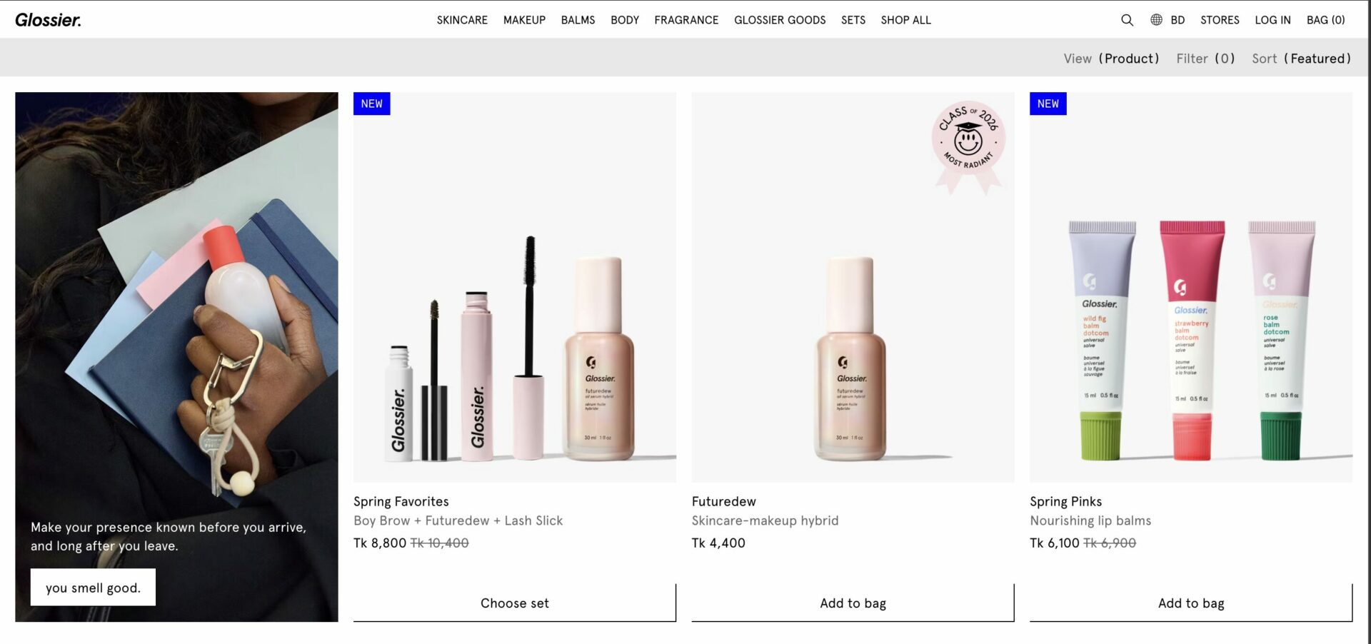 Glossier Website