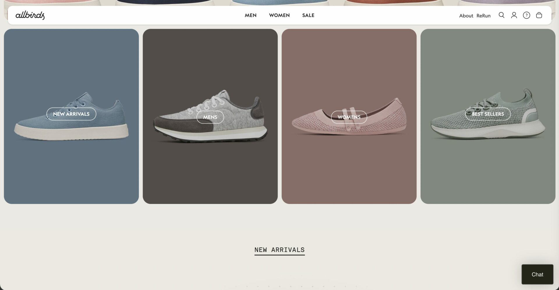 Allbirds website
