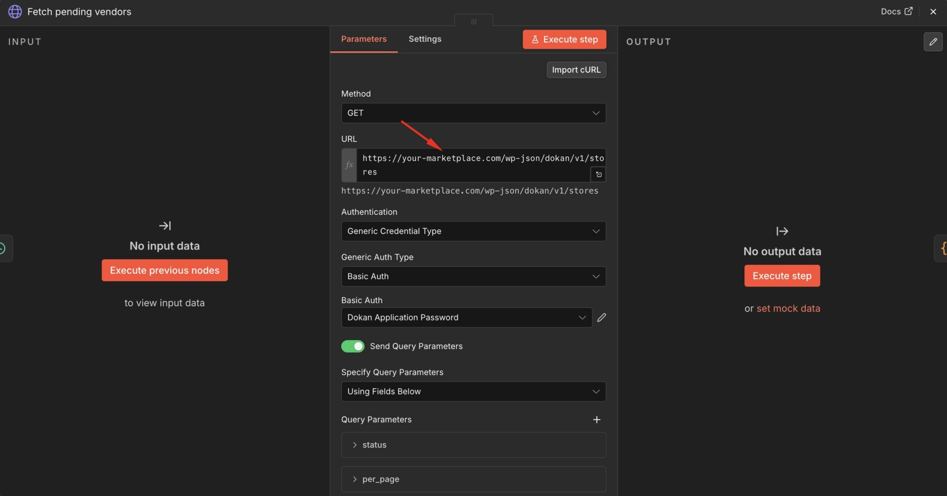 Fetching vendors workflow in dokan