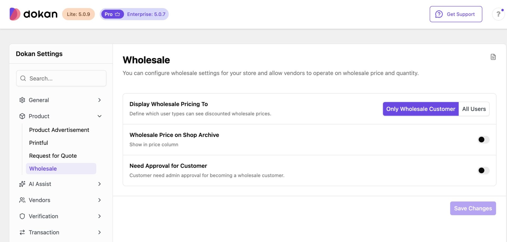 Only Wholesale users