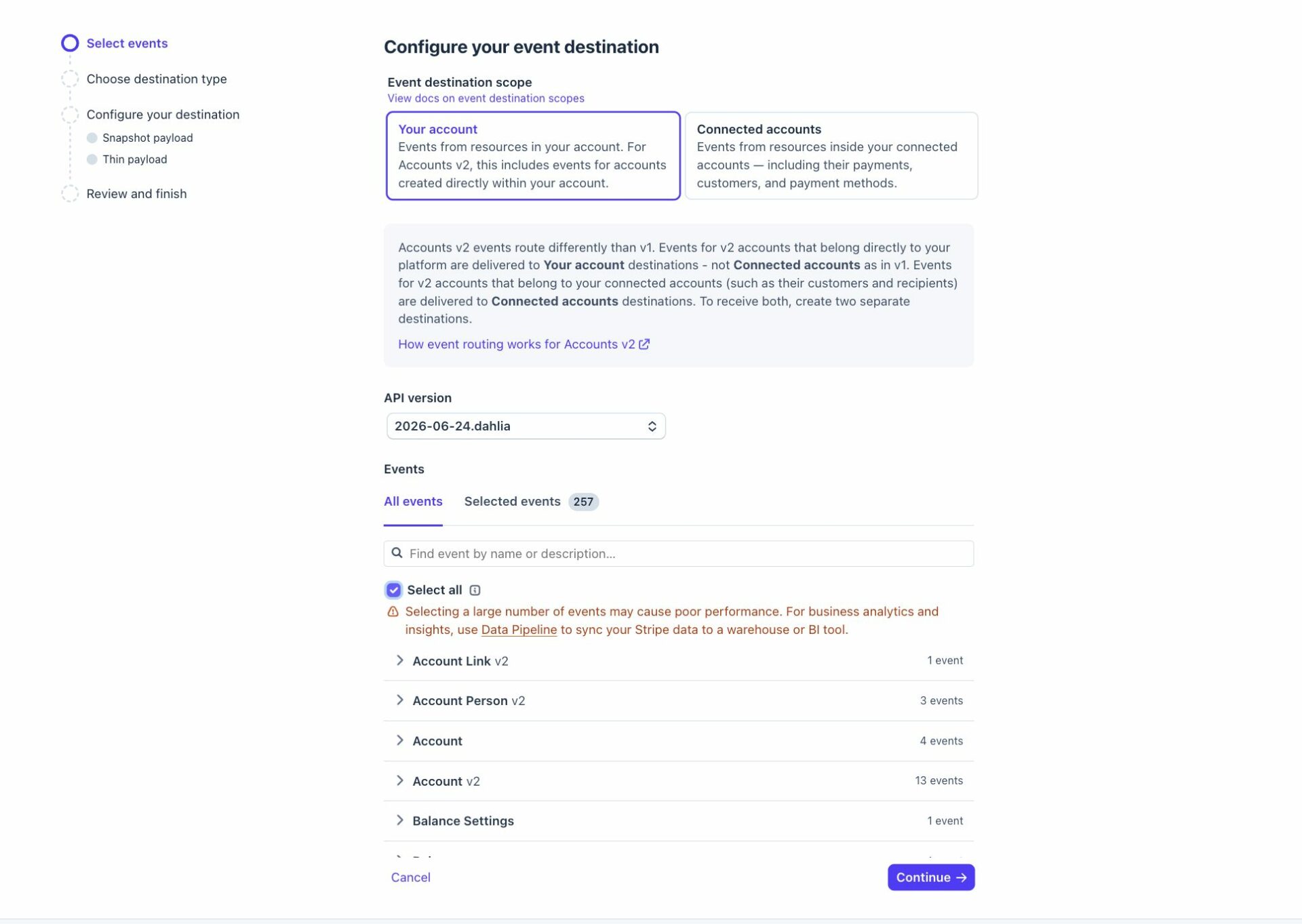 Webhook 3 Select Events