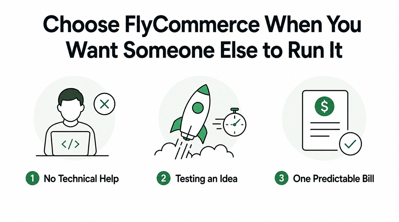 Choose FlyCommerce When You Want Someone Else to Run It